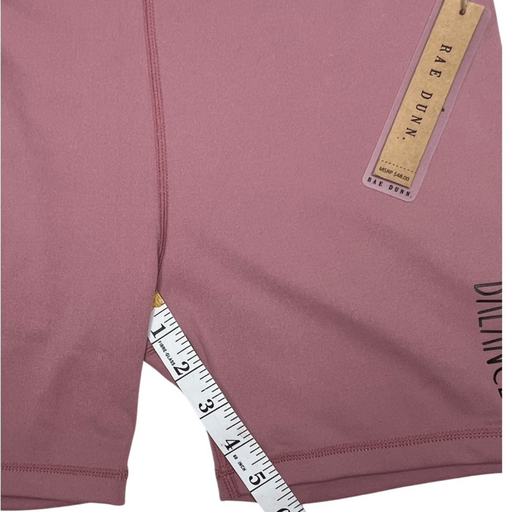 Rae Dunn New Shorts Pulse Bike BALANCE. Ruched Waist Nostalgia Rose Medium M NWT - Picture 13 of 15